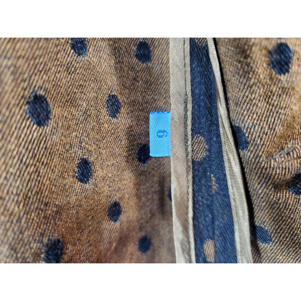 Doncaster Sport Blazer Jacket Blue Polka Dot Pockets Twee Cottage Coquette Sz 6 - Picture 5 of 13